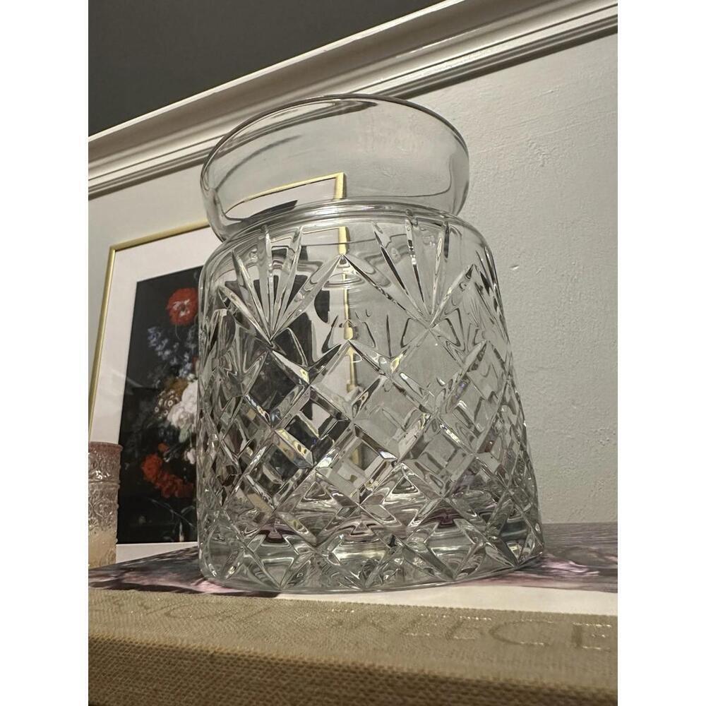 Vintage Large Waterford Crystal Jar Without Lid PRISTINE Condition Cottagecore - Picture 4 of 5